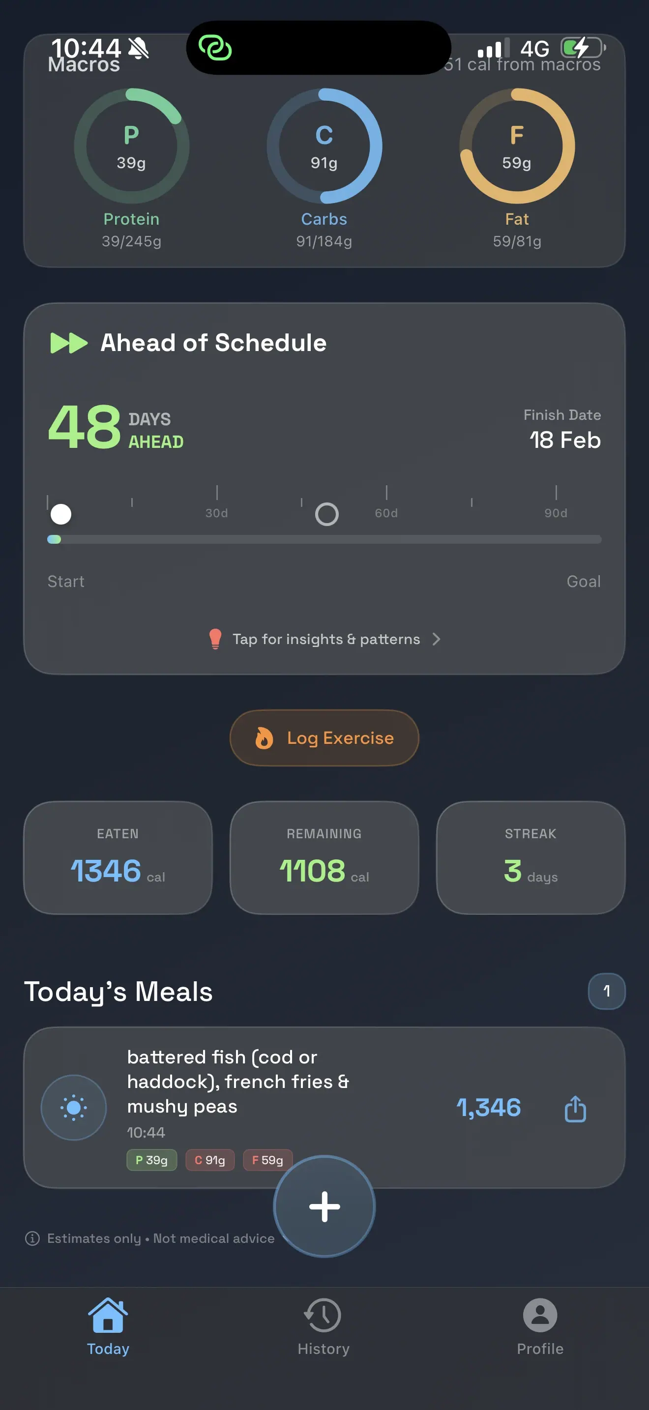 SensiSnap screen