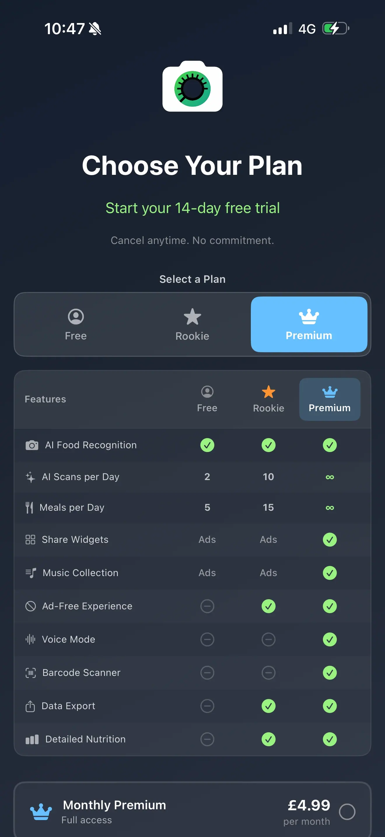SensiSnap screen